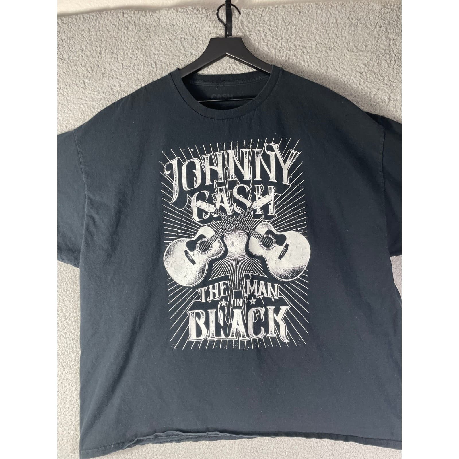 Johnny Cash The Man In Black T Shirt Mens 3XL Black Country Music Graphic Tee