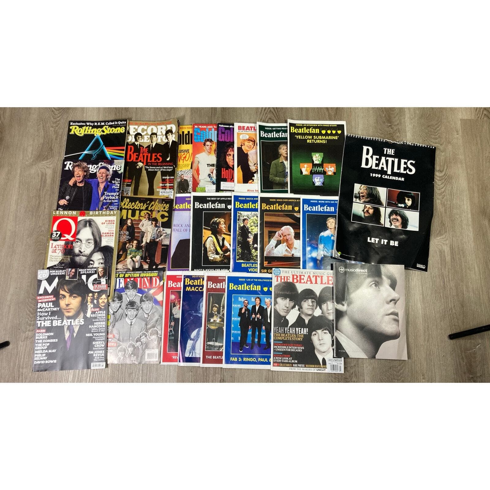 Beatles Magazine Lot Vintage 90s Beatlefan Rolling Stone Music Bundle