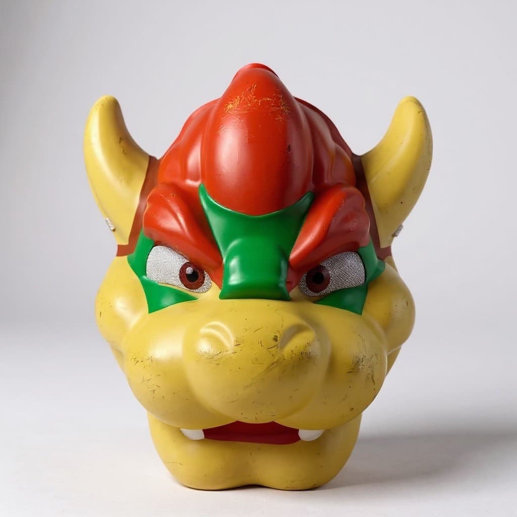 Disguise Nintendo Super Mario Bowser Mask Adult Vacuform Plastic Costume