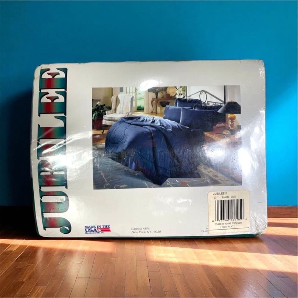 Vintage Cannon Jubilee II Twin Flat Sheet NOS USA Percale Cotton 180TC New