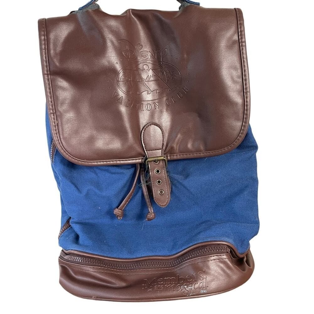 Disney Vacation Club Backpack Brown Blue Members are Magical Drawstring Bag