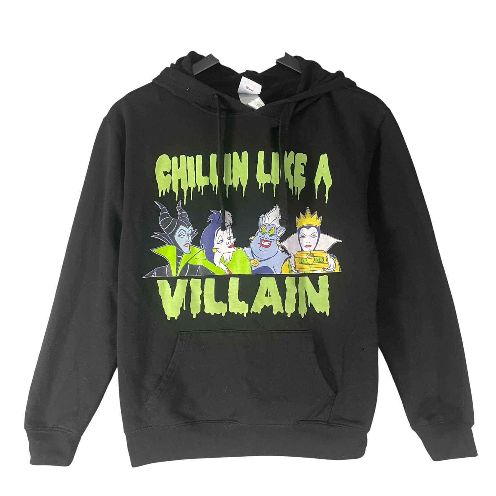 Disney Villains Hoodie Womens S Black Chillin Like A Villain Maleficent Ursula