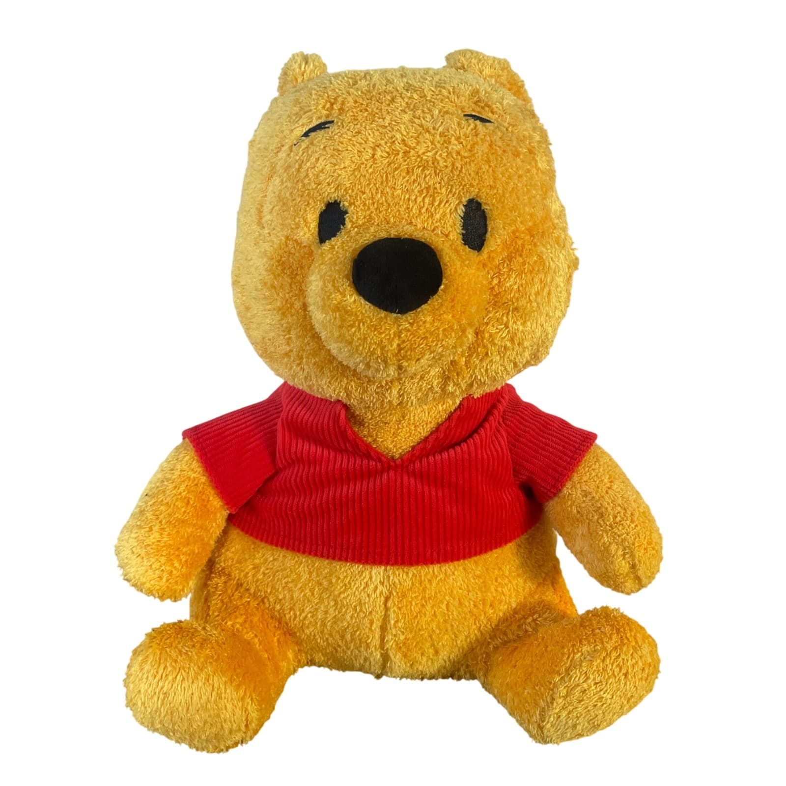 Disney Winnie the Pooh Weighted Plush 14" Bear Red Shirt Stuffed Animal