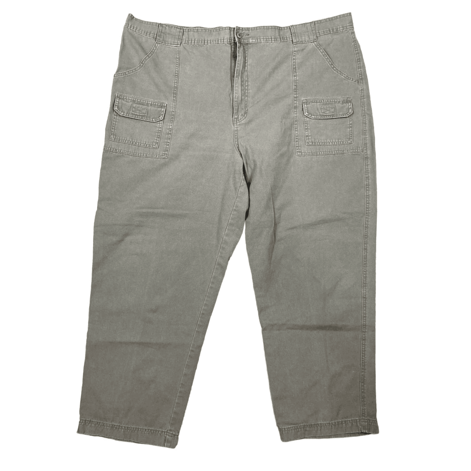 Cabelas Hiking Pants Women's Tall Size 48x30 Outdoor 100% Cotton Cargo Gray