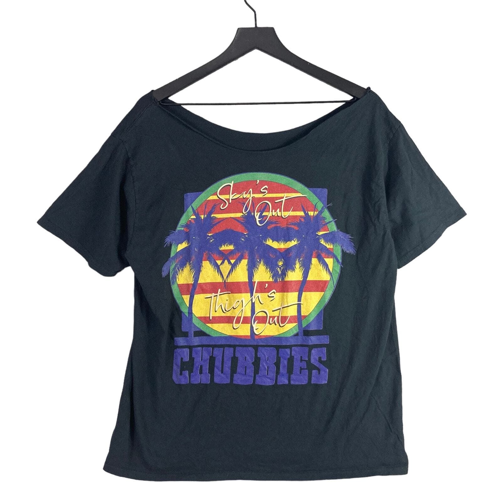 Chubbies Distressed T-Shirt Black Size 2XL Comfortable Stylish Casual Wear Tee