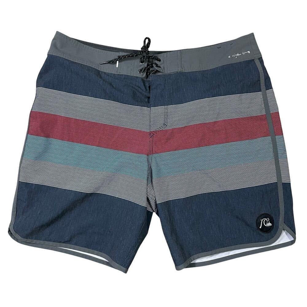 Quiksilver Highline Boardshorts Mens 36 4 Way Stretch Surf Swim Striped