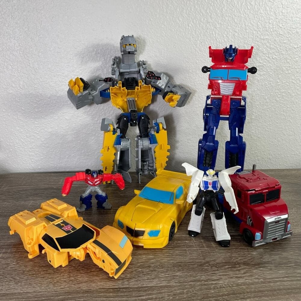 Transformers Figure Lot Optimus Prime Bumblebee Autobot Robots Hasbro Toy