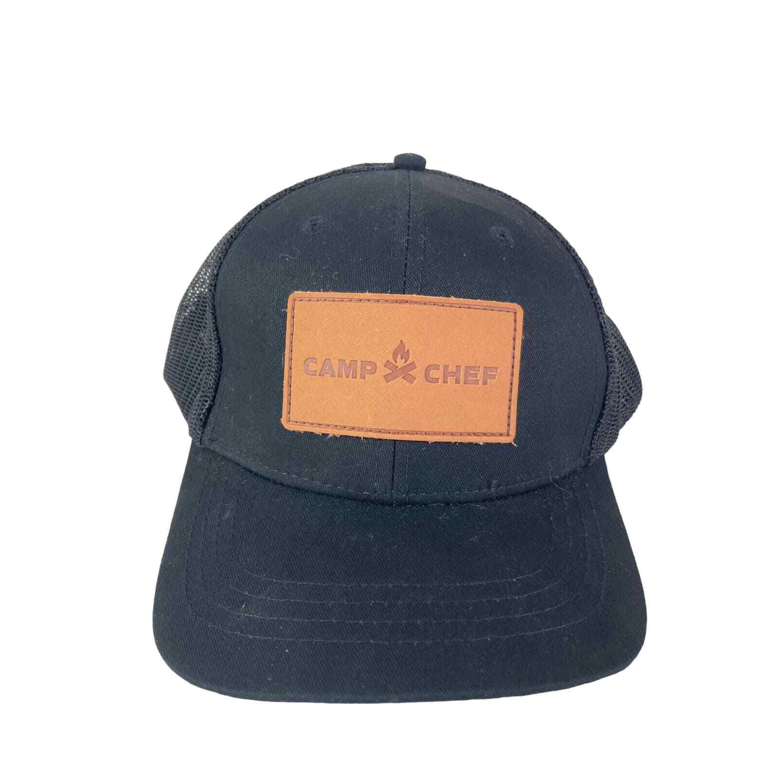 Camp Chef Trucker Hat Black Snapback Mesh Outdoor Grill Adjustable Cap