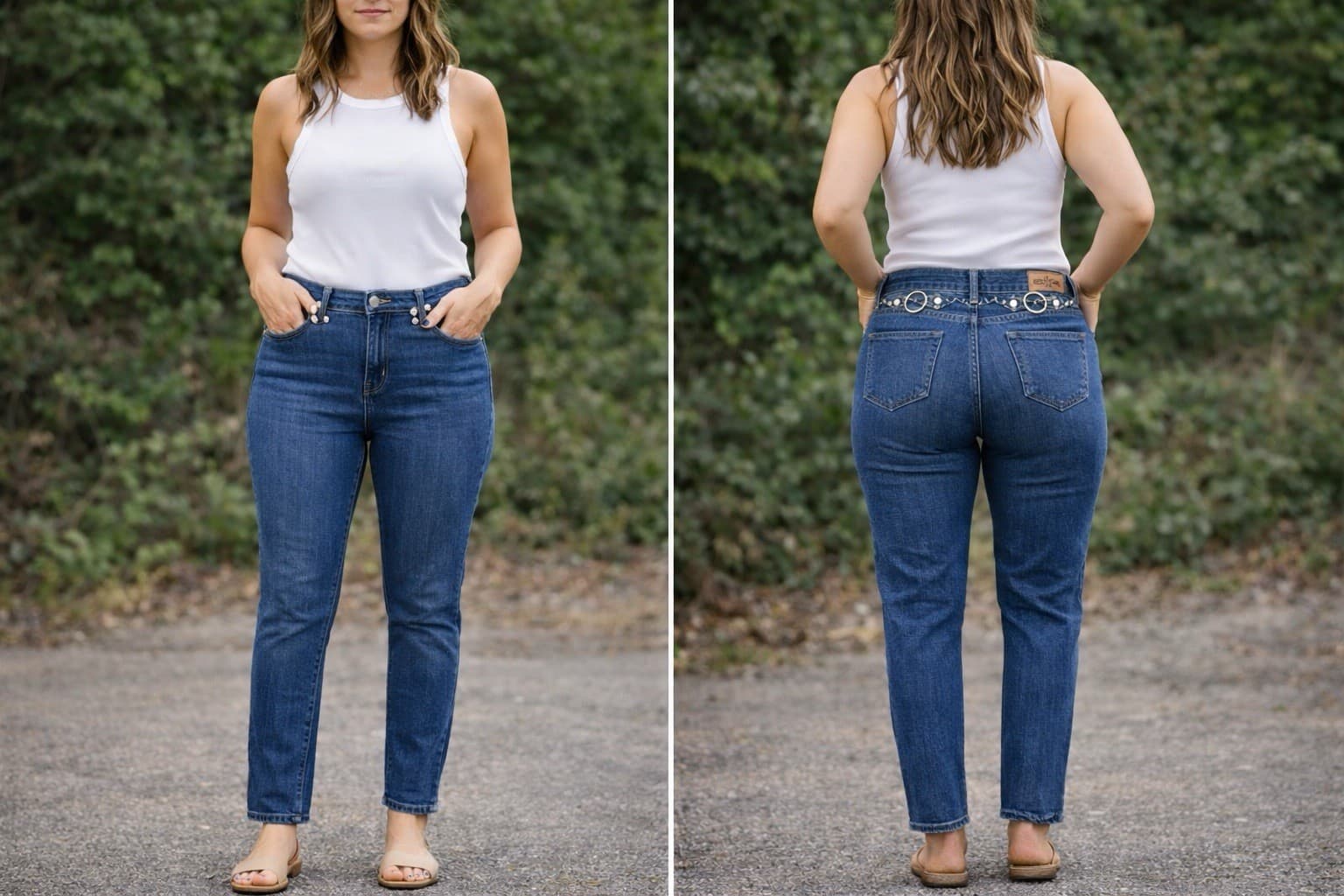 Women's Jeans Denim Old Skool Size 14 Classic Casual Vintage Style Trendy