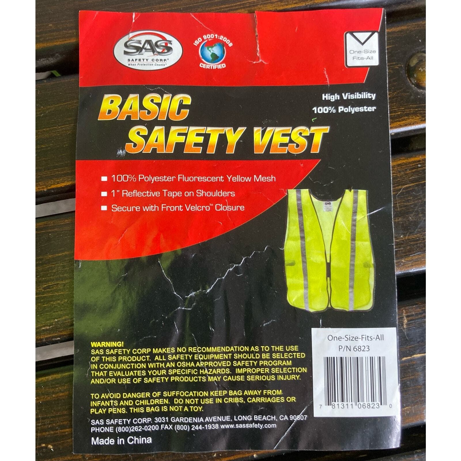 Hi Vis Reflective Safety Vest Yellow SAS Workwear Pockets Construction Crew New