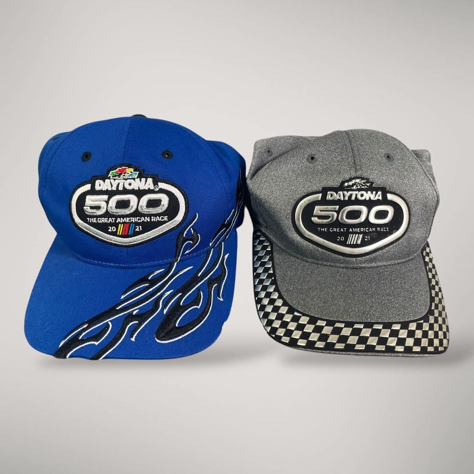 Daytona 500 NASCAR Hat Cap Official Great American Race Adjustable Black Red
