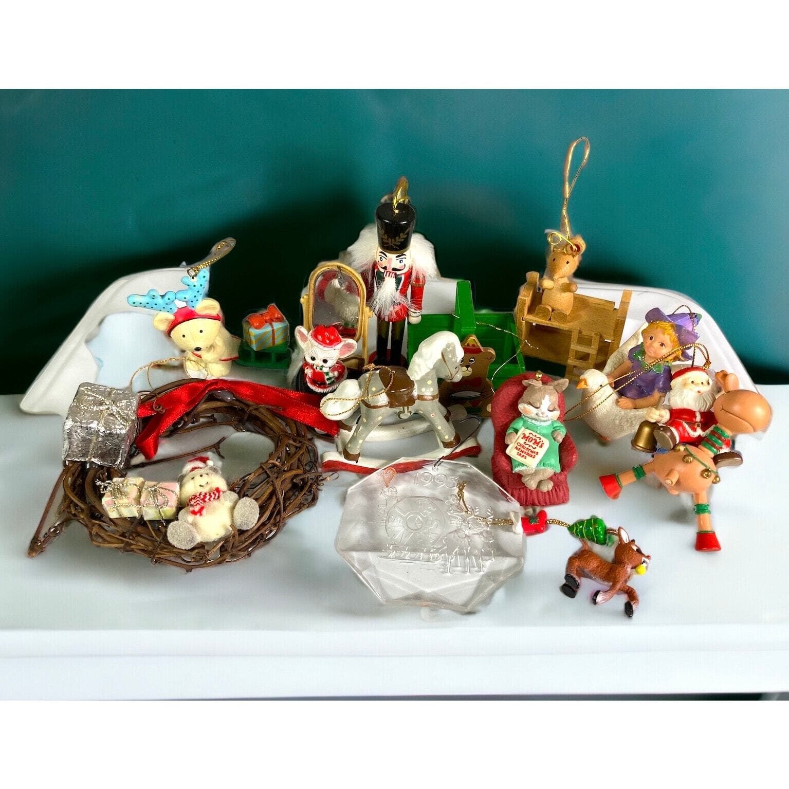 Vintage Christmas Ornaments Set of 2 Holiday Tree Decor Collectible Home Gift