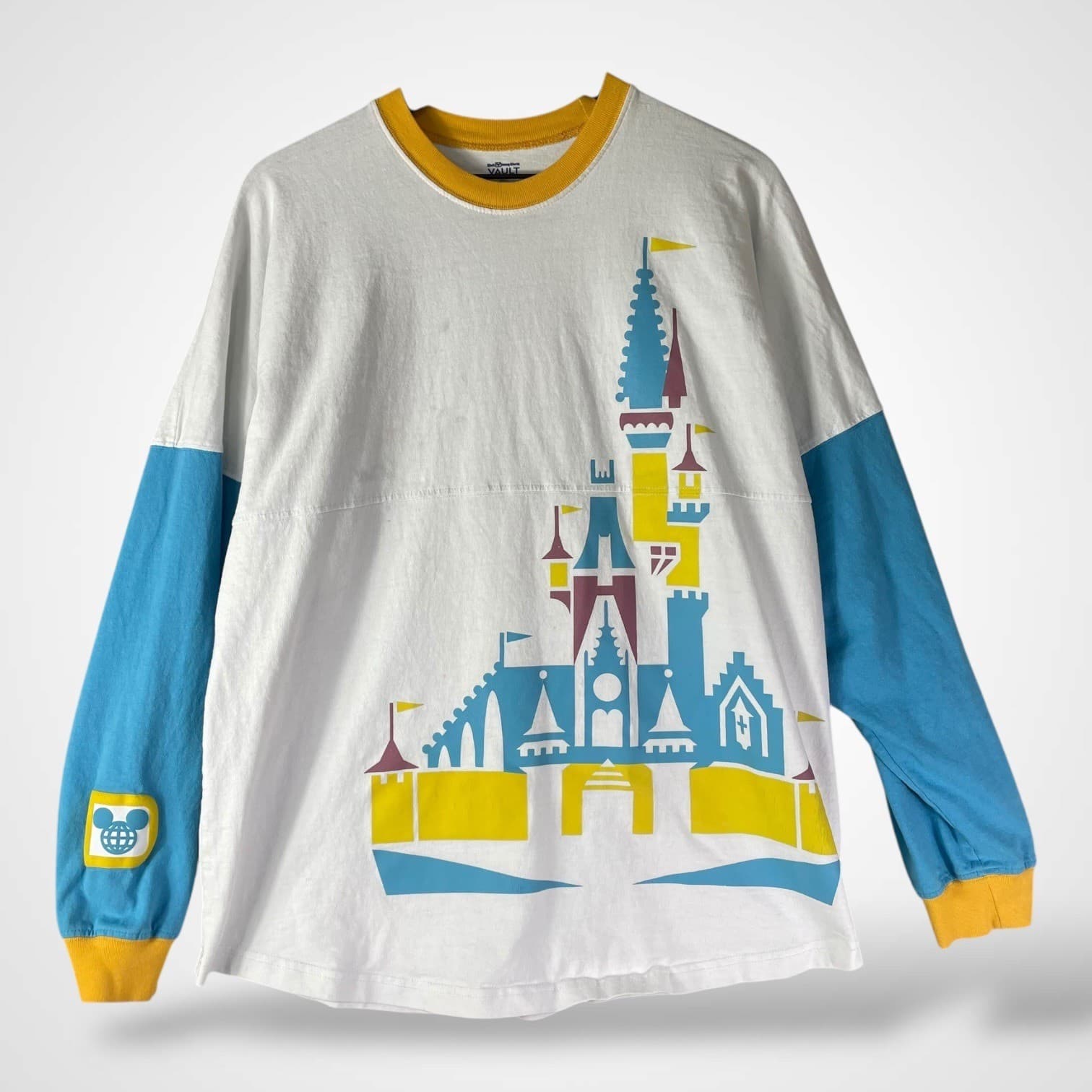 Disney Vault Collection Spirit Jersey Castle Graphic Retro WDW Adult L Top