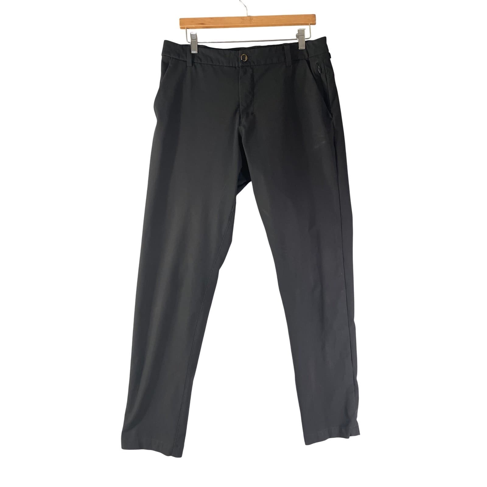 Lululemon Commission Pant Slim Mens 33x30 Black Chino Trouser ABC Golf