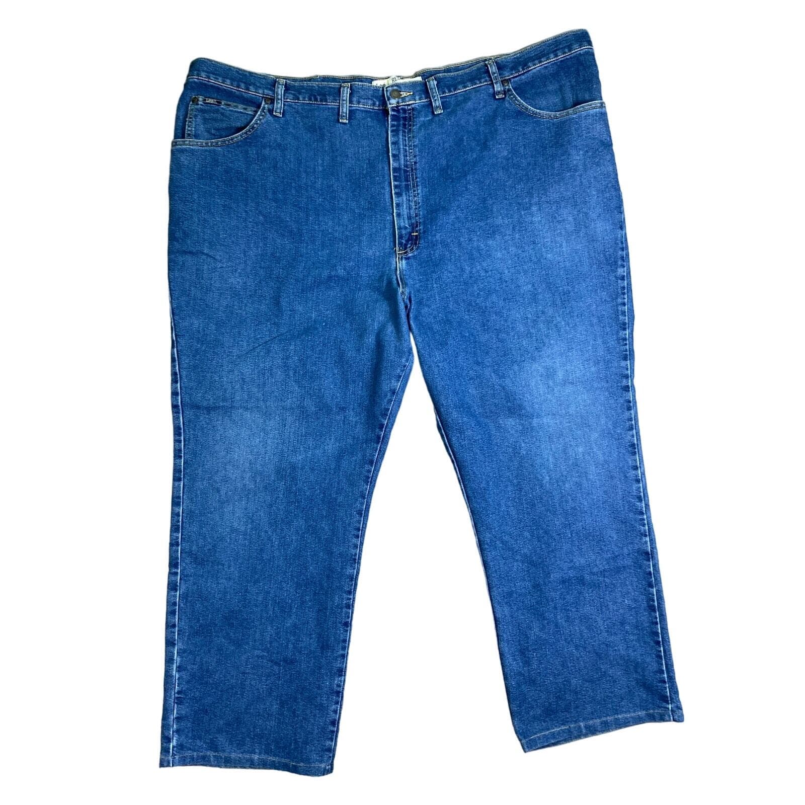 Lee Men's Straight Reg Fit Denim Jeans Blue Size 52 x 29 High Rise