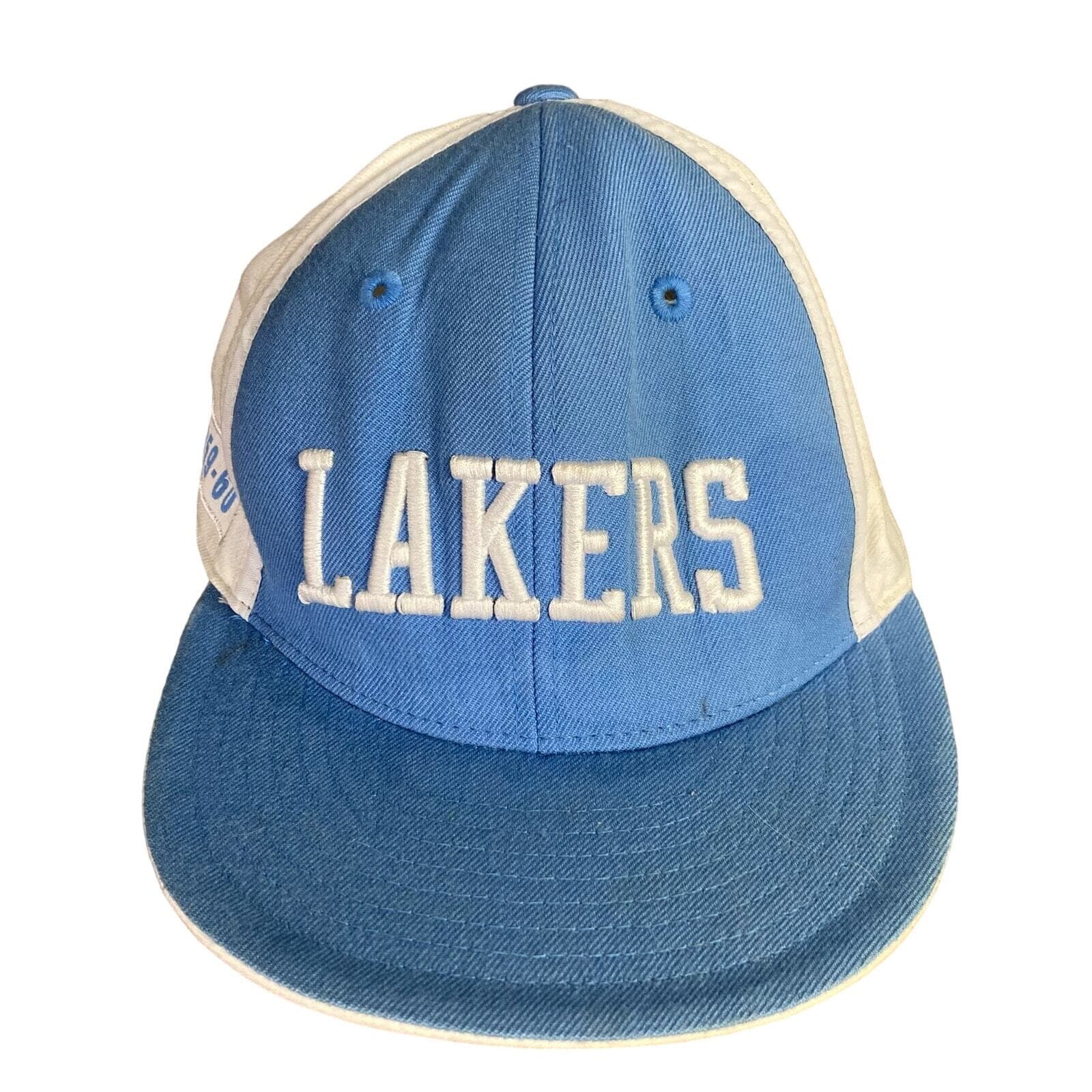 Reebok Los Angeles Lakers NBA Fitted 100% Wool Hat Blue Size 7 5/8 Unisex Adult