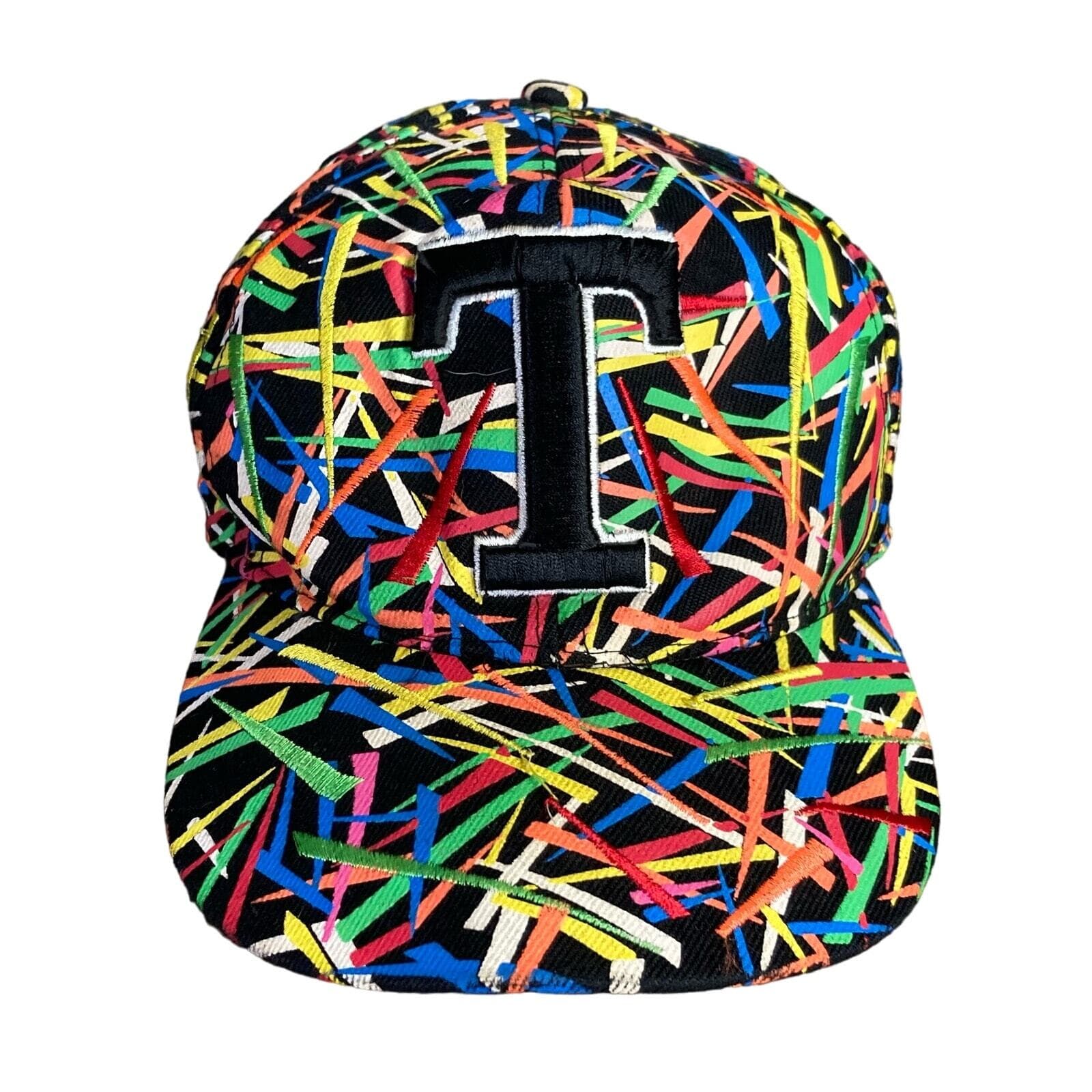 City Hunter Men's Fitted Baseball Cap Multicolor Retro Embroidered Hat L