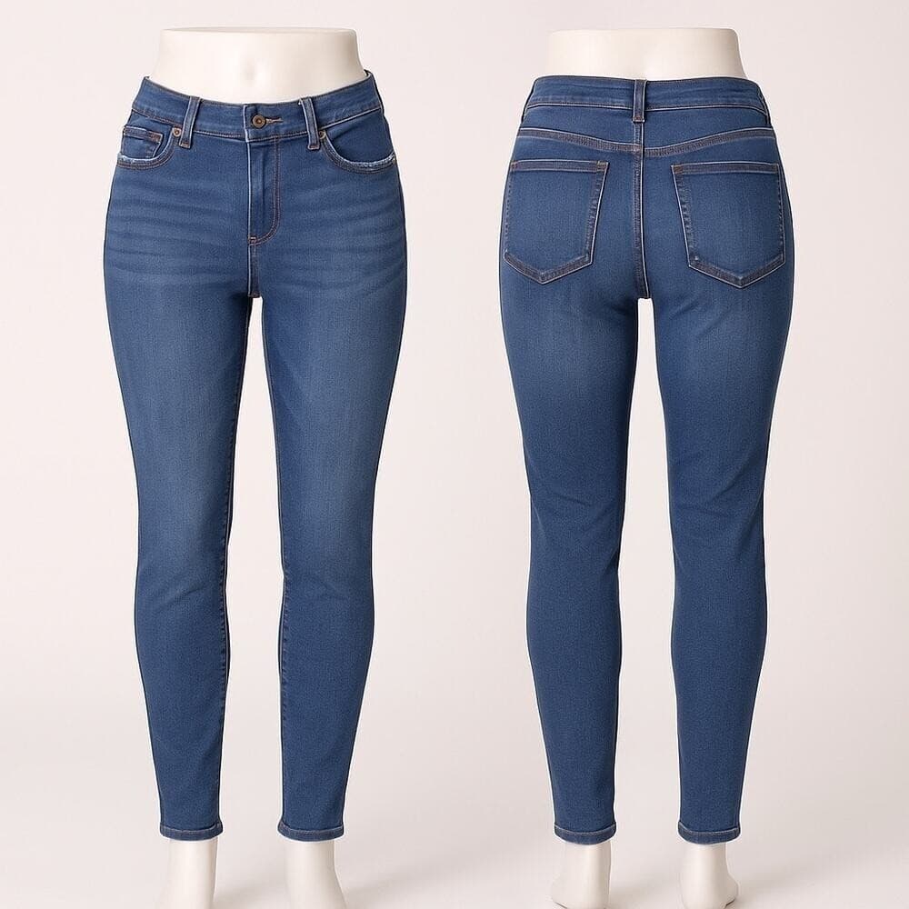 Ci Sono Women’s Blue Stretch Denim Skinny Jeans Mid Rise Basic Fit Size 9/28 - Image 1