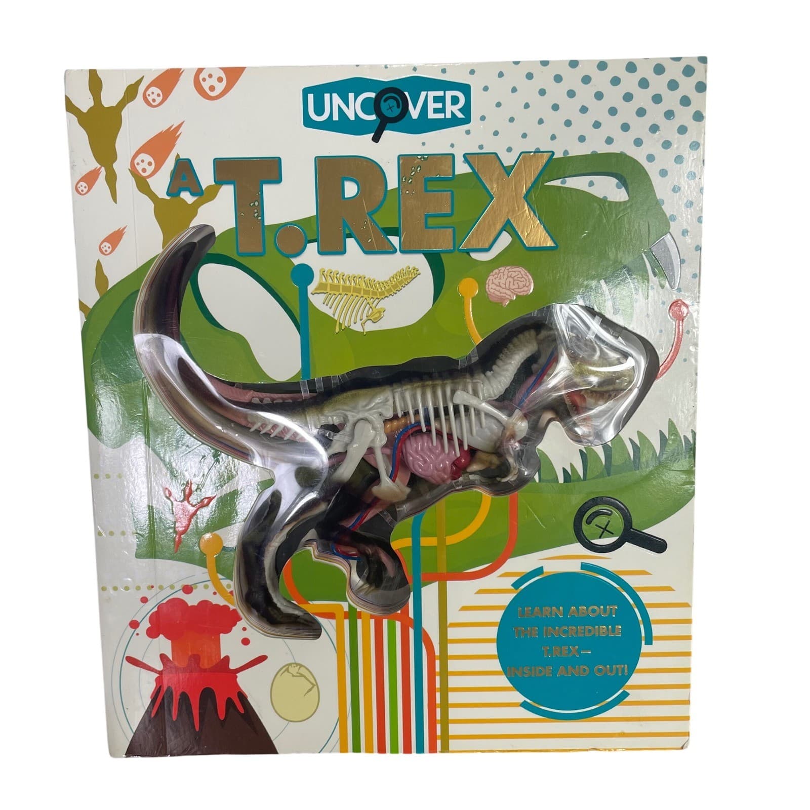 Silver Dolphin Uncover A T.Rex 3D Anatomy Interactive Dinosaur Book 2021 STEM - Image 1