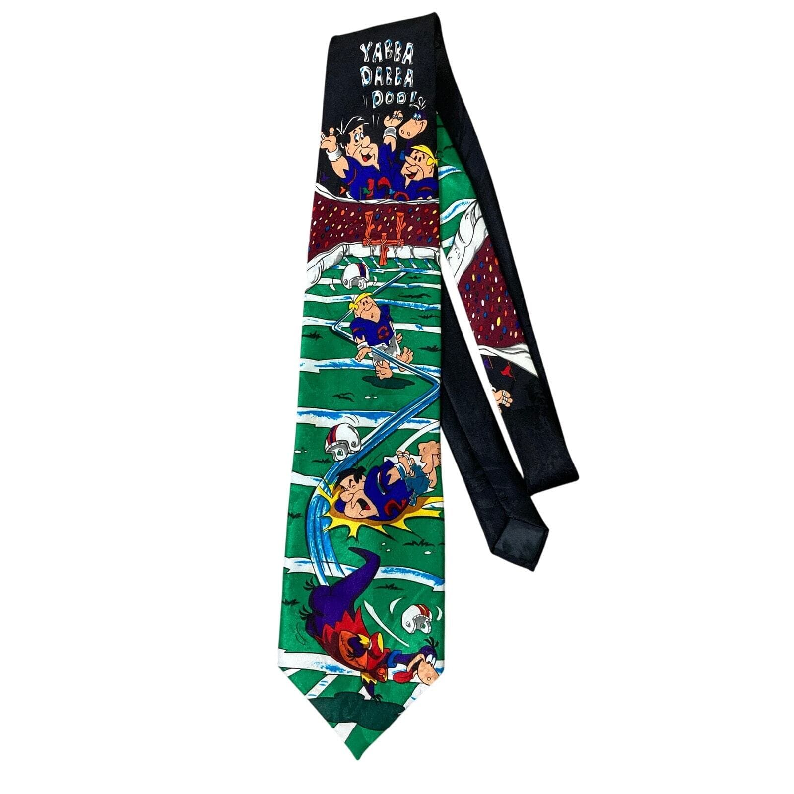 Vintage Hanna Barbera Fred Flintstone Men’s Novelty Necktie Multicolor Tie - Image 1