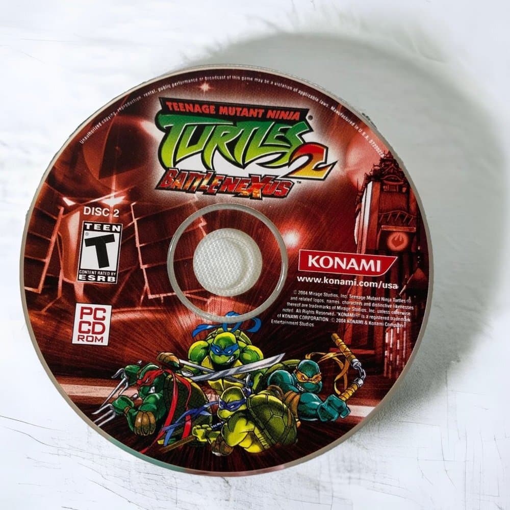 TMNT 2 Battle Nexus PC Game 2004 Teenage Mutant Ninja Turtles Disc 2 Only Loose