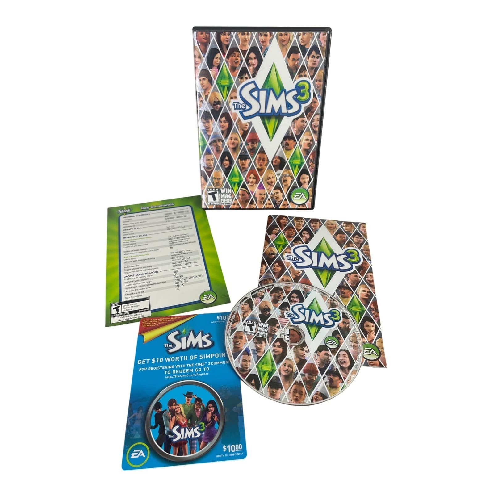 The Sims 3 PC Mac DVD ROM Game EA 2009 Disc Case Manual Tested Life Simulation