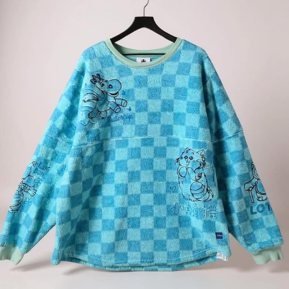 Disney Spirit Jersey XXL Toy Story Pullover Checkered Blue Ducky Bunny Parks