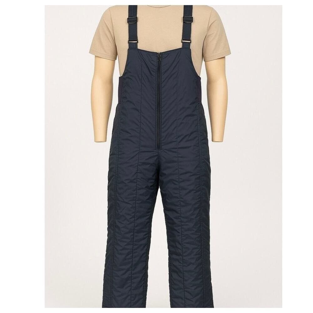 Vintage Insulated Ski Bib Overalls Women's 8 Blue Snow Pants Navy Blue Black
