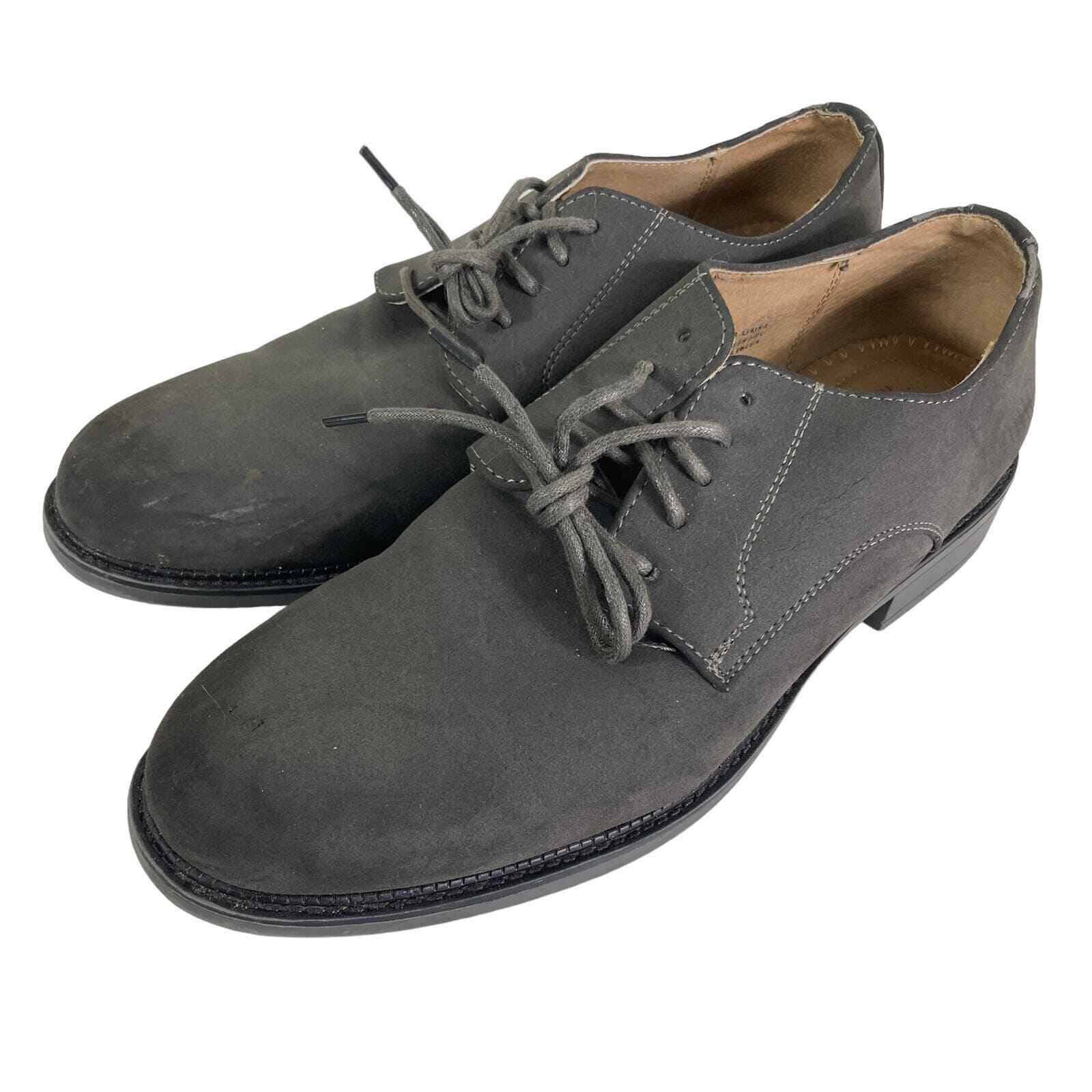 Dexter Comfort Men 9.5 Gray Nubuck Leather Oxford Shoes Memory Foam Grey Derby
