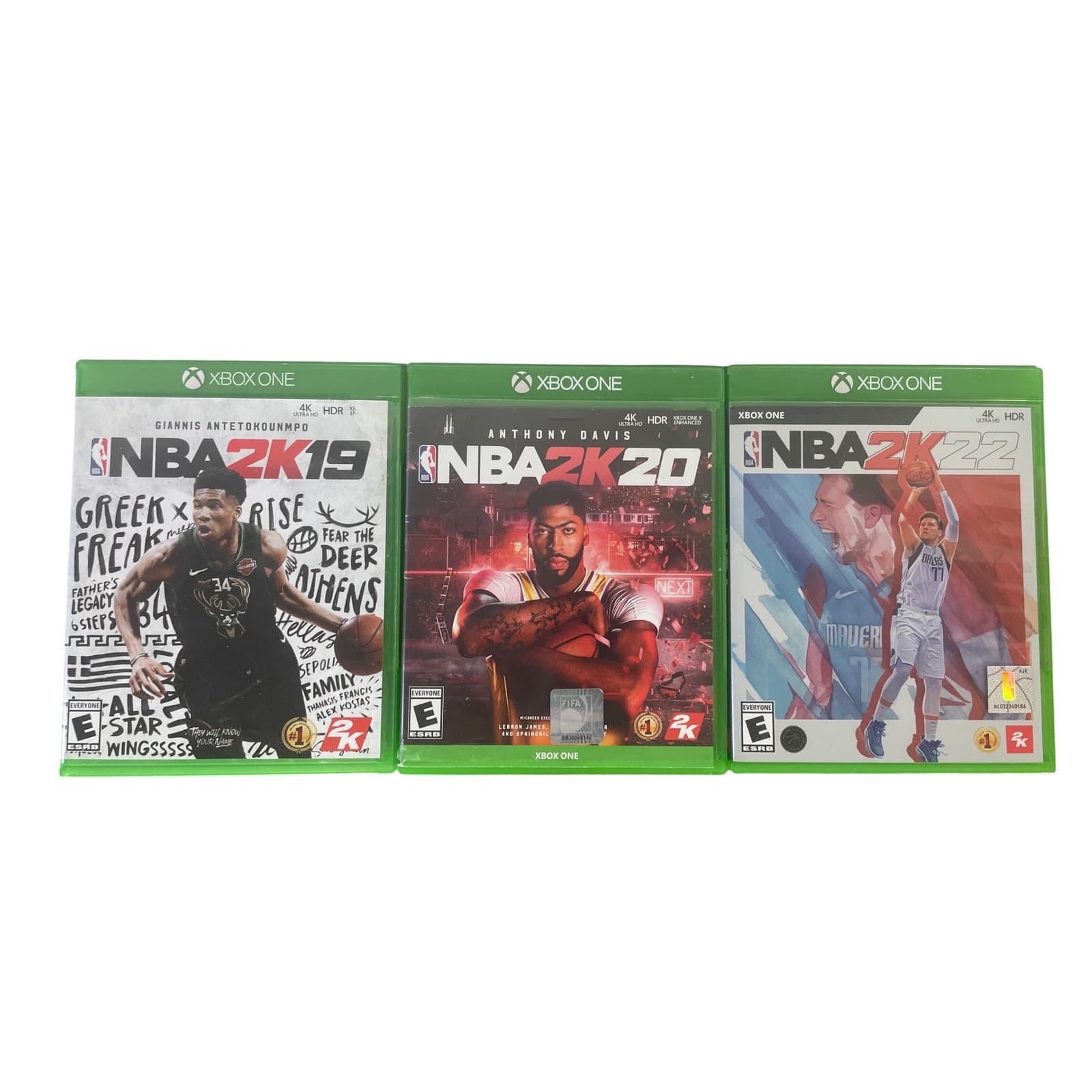 NBA 2K19 2K20 2K22 Xbox One Game Lot 2K Sports Basketball Giannis Davis Luka