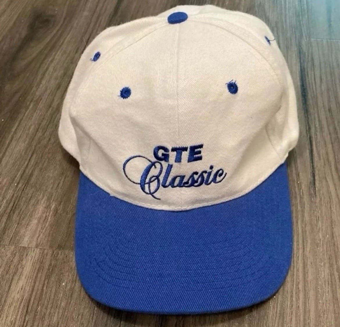 Vintage GTE Classic Blue Snapback Hat Adjustable Cap Embroidered Logo Casual