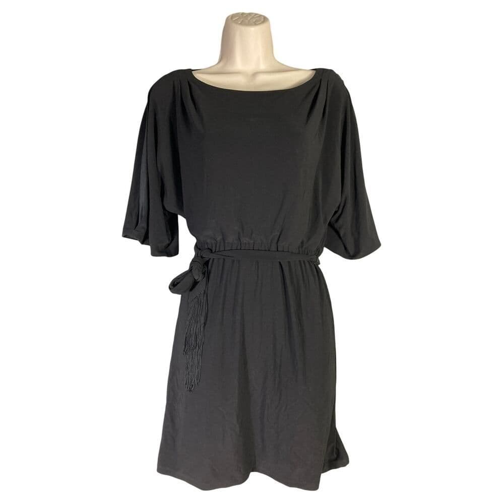 Jessica Simpson Black Boatneck Belted Dress Women's Small