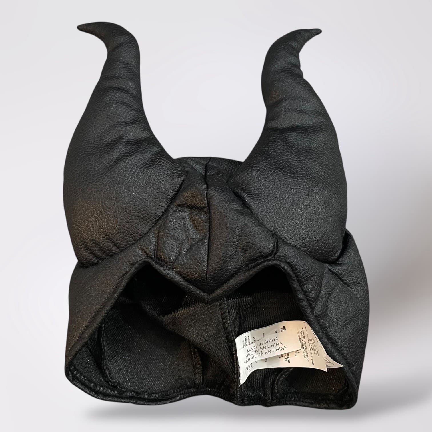 Disney Maleficent Horn Headpiece Adult Costume Hat Black Faux Leather Cosplay