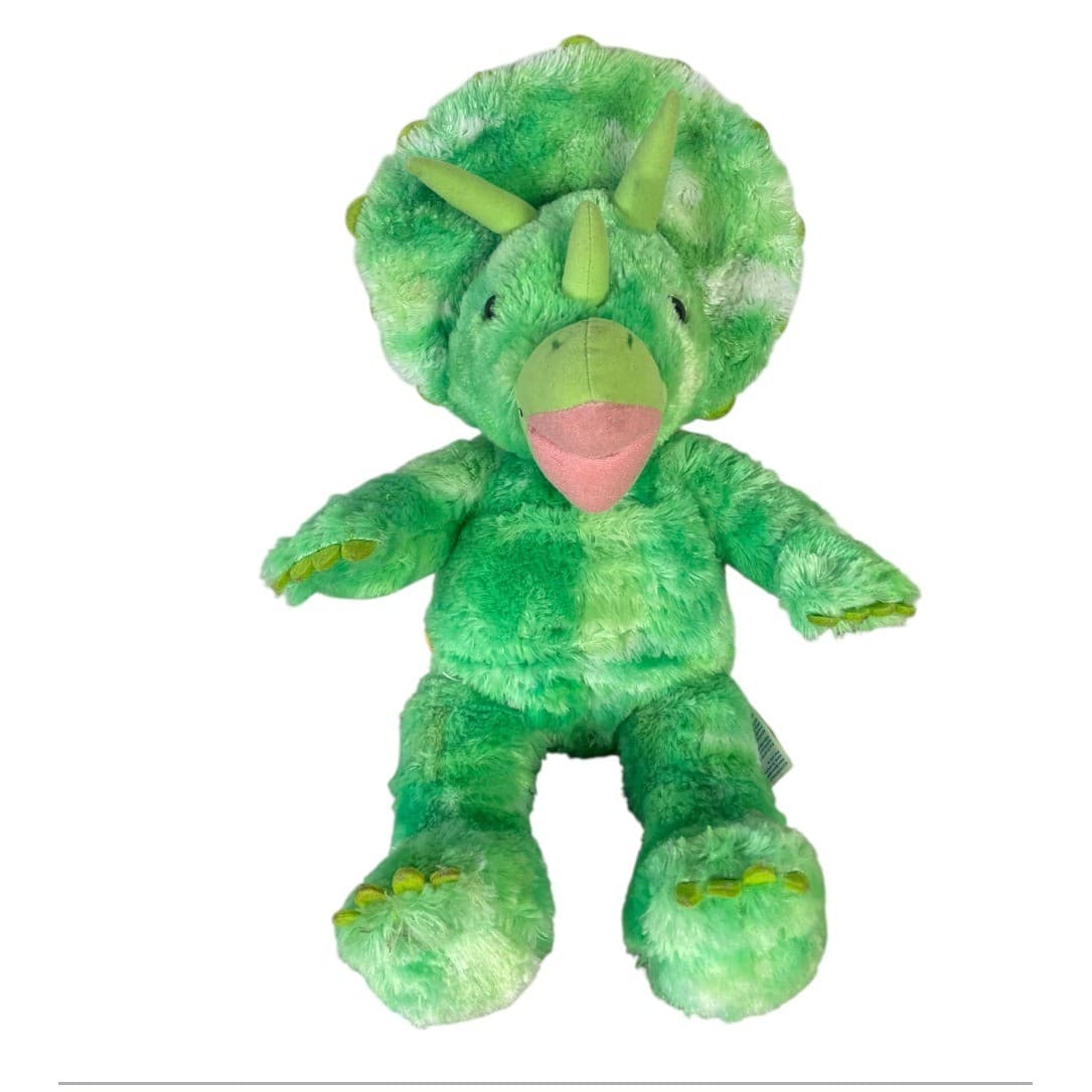 Build A Bear 25th Anniversary Triceratops Plush Green Dinosaur Stuffed Toy 16"