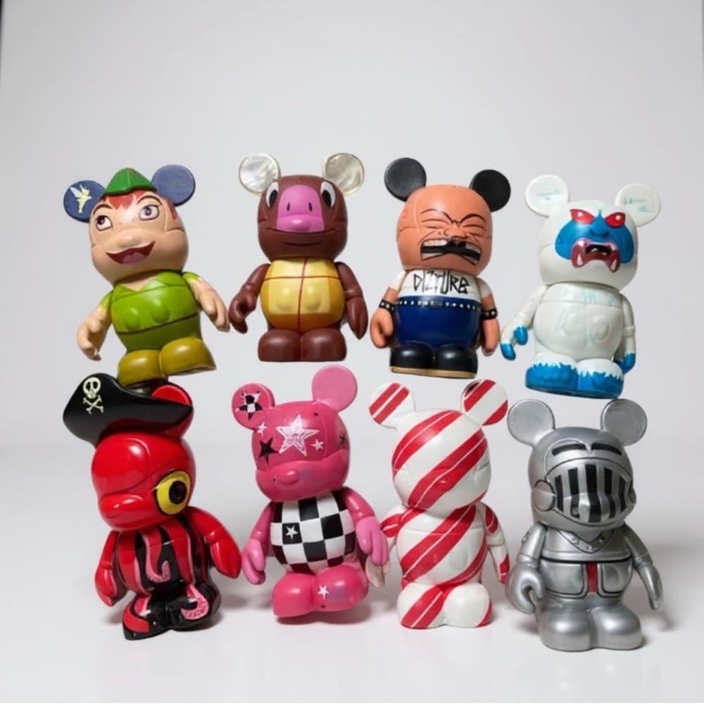 Disney Vinylmation 3" Figure Lot 8 Mickey Mouse Peter Pan Pirate Collectible
