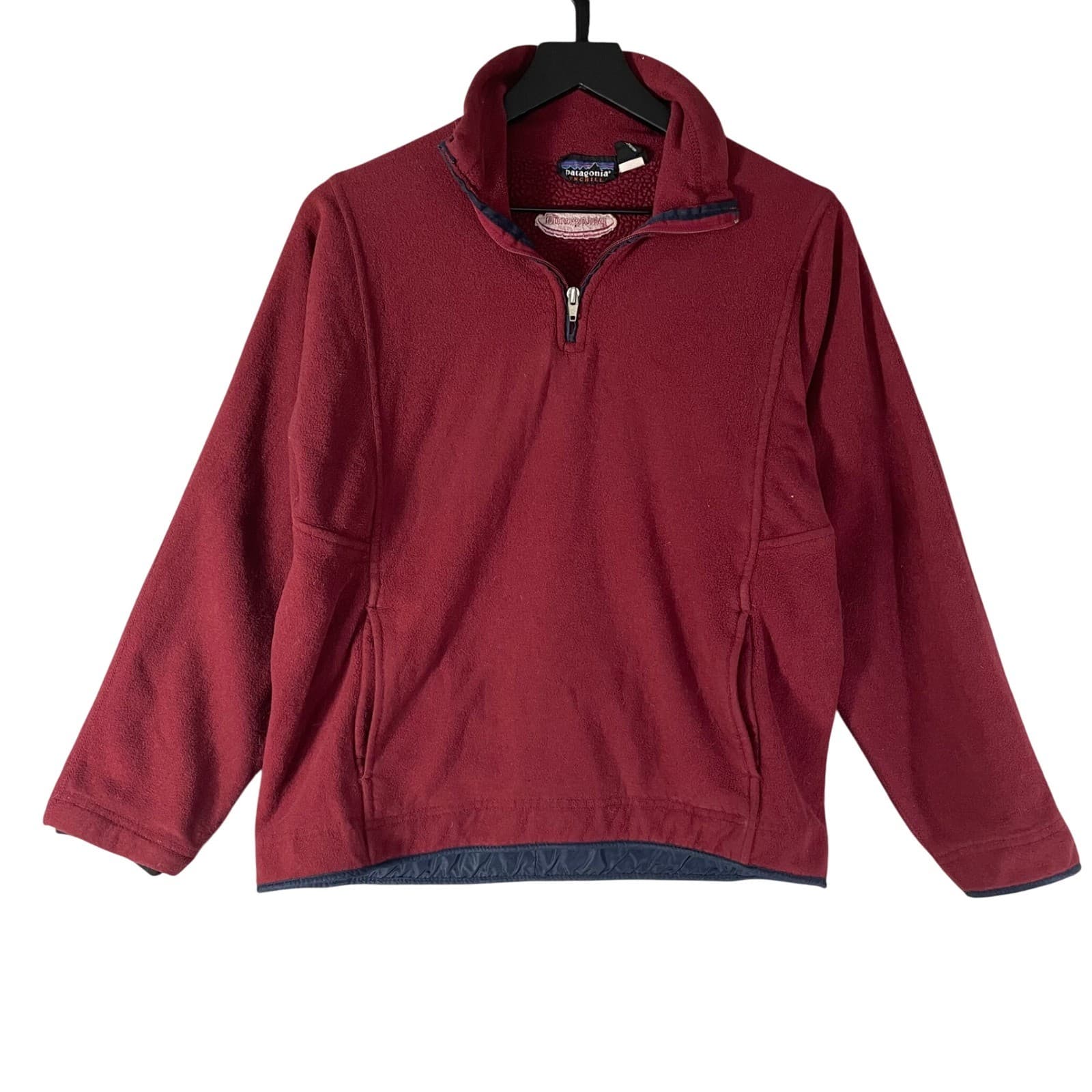 Patagonia Synchilla Fleece Pullover Womens L Red Quarter Zip Vintage Jacket USA