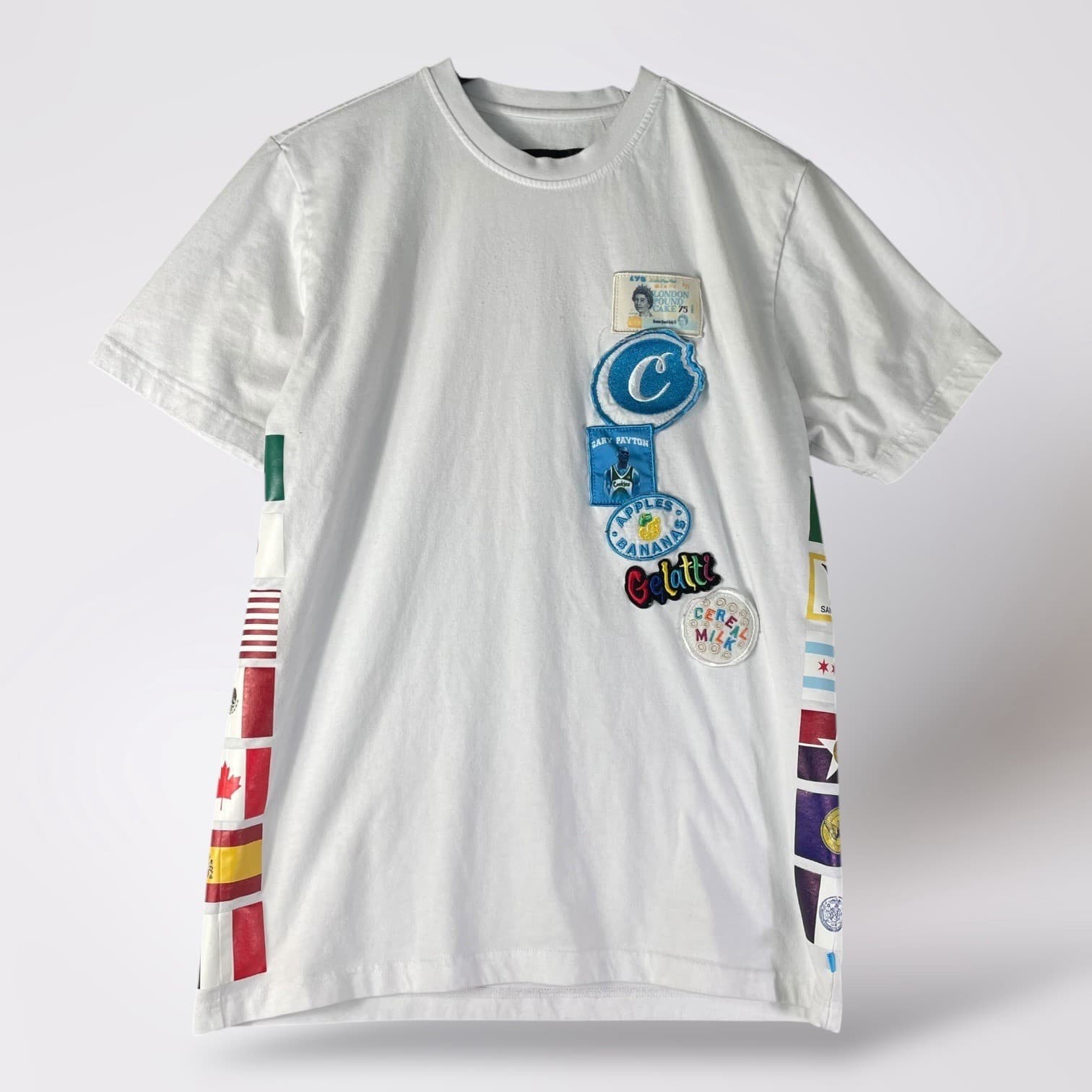 Cookies SF Men's White Embroidered Patchwork Tee Medium Streetwear Hip Hop