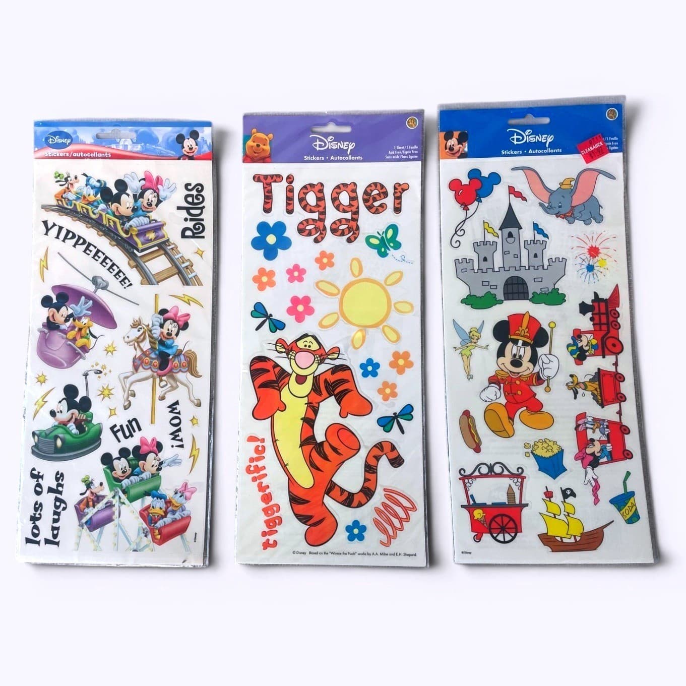 Vintage Disney Sandylion Sticker Sheets Pooh Tigger Eeyore 90s Scrapbook Lot