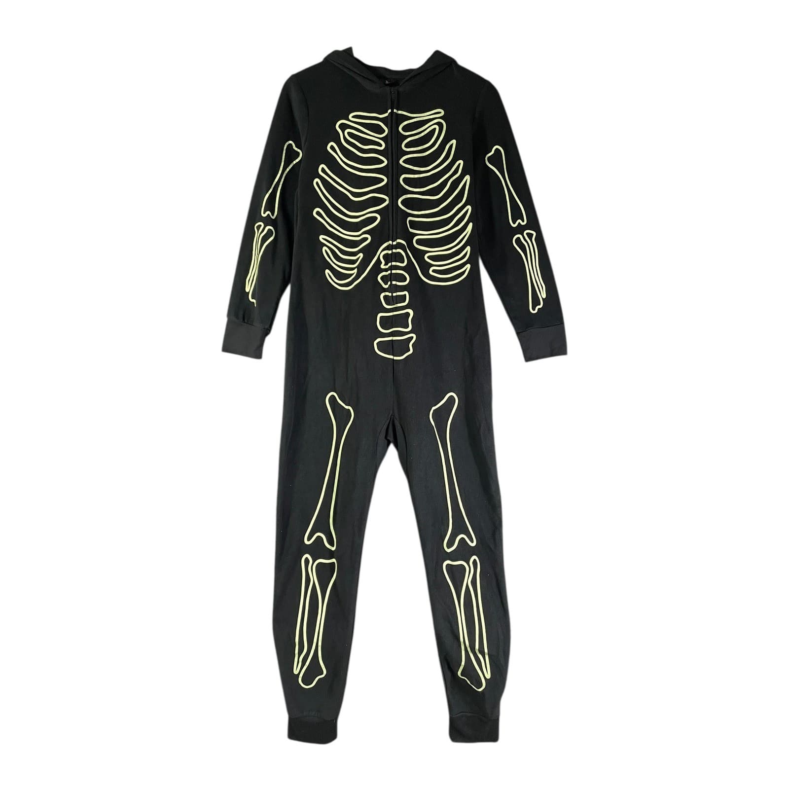 Women's Skeleton Halloween Costume Gray Pants Small Spooky Cozy Casual Outfit