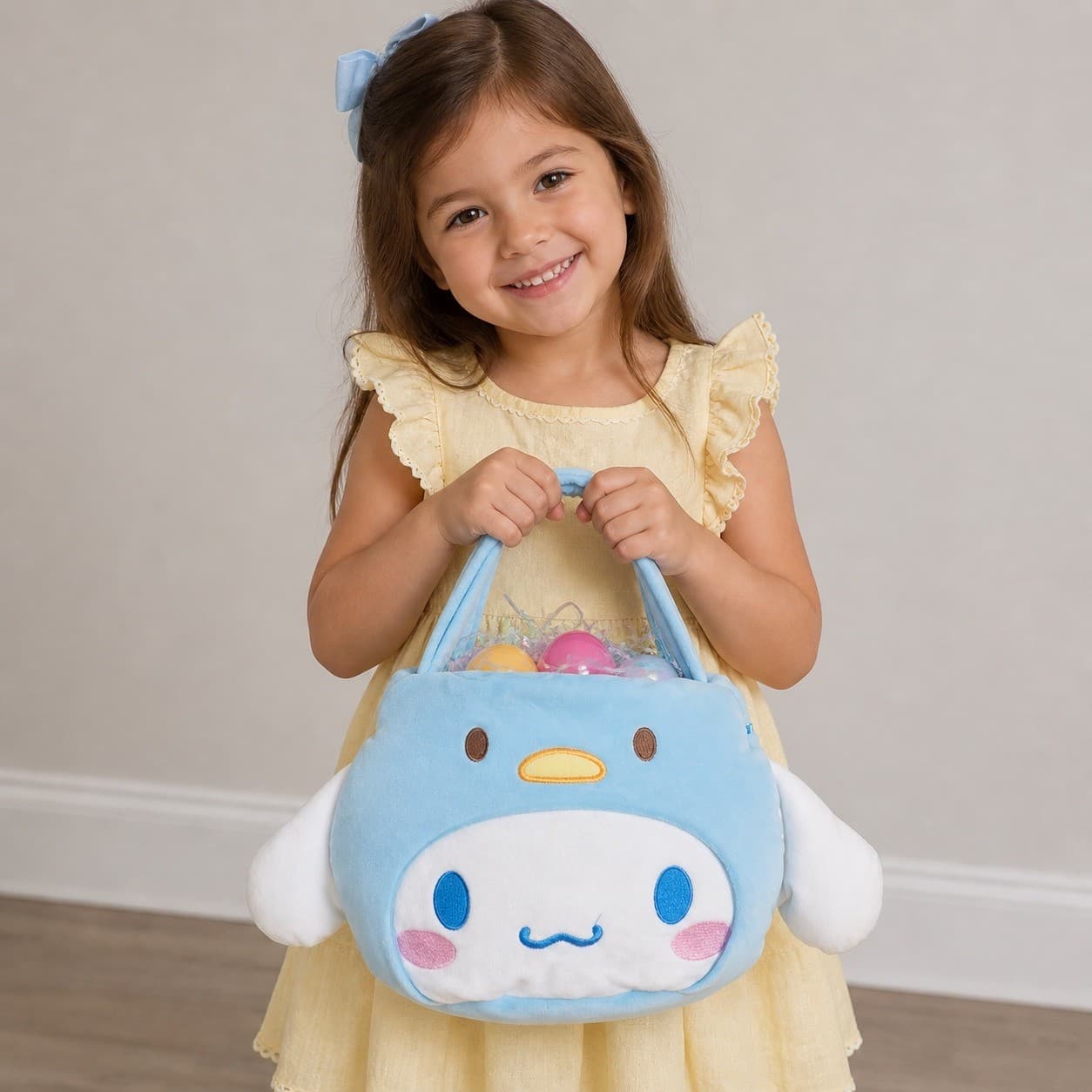 Sanrio Cinnamoroll Easter Basket Plush Bag Blue Hello Kitty Friends Bunny Tote