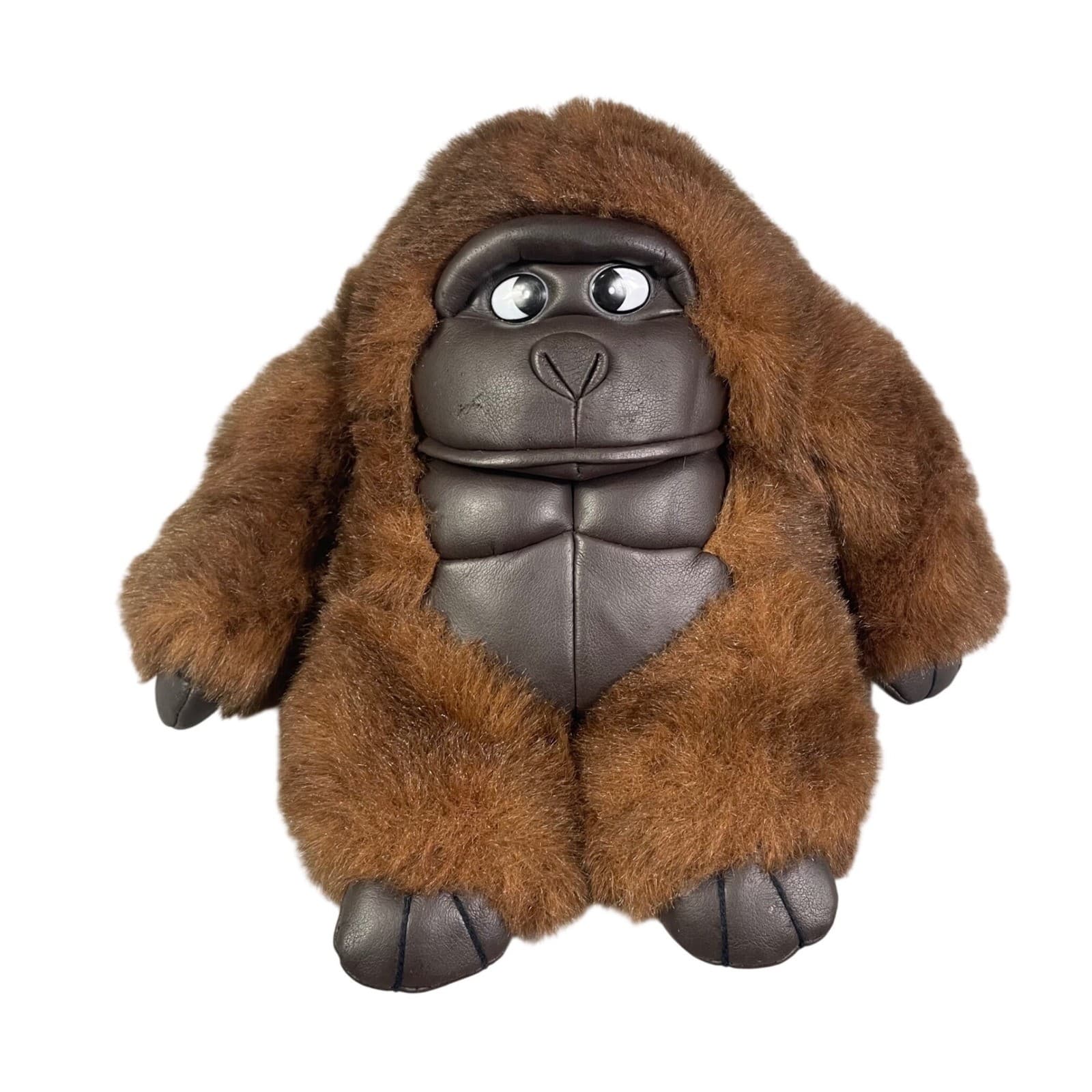 Gorilla Plush 12" Brown Stuffed Animal Monkey Ape Toy UPD Int'l Vintage Look