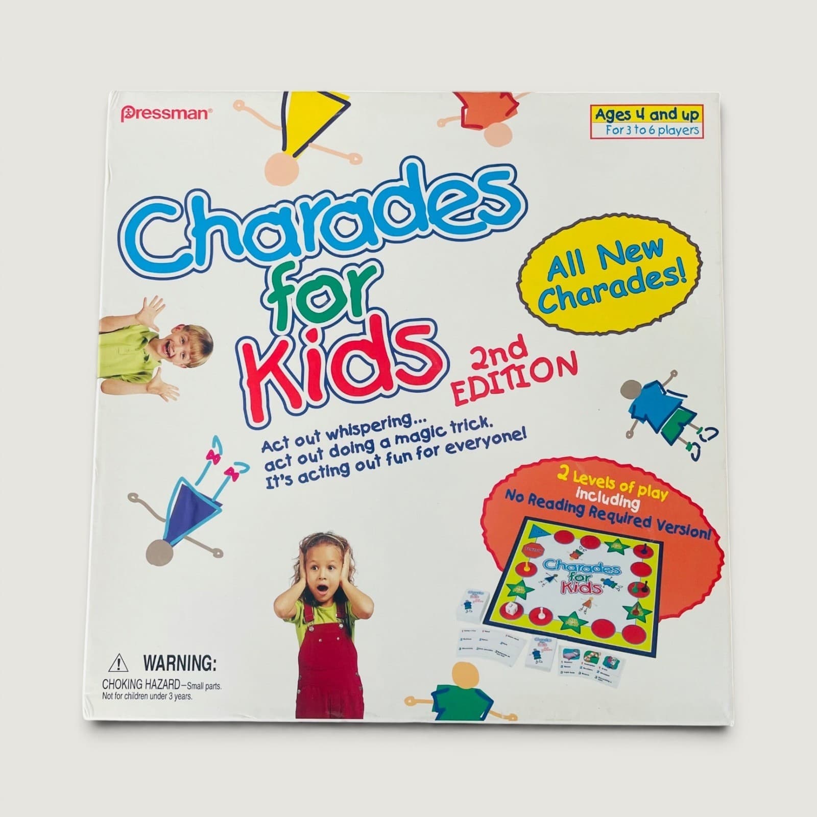 Charades For Kids 2nd Edition Pressman Board Game Family Complete Vintage
