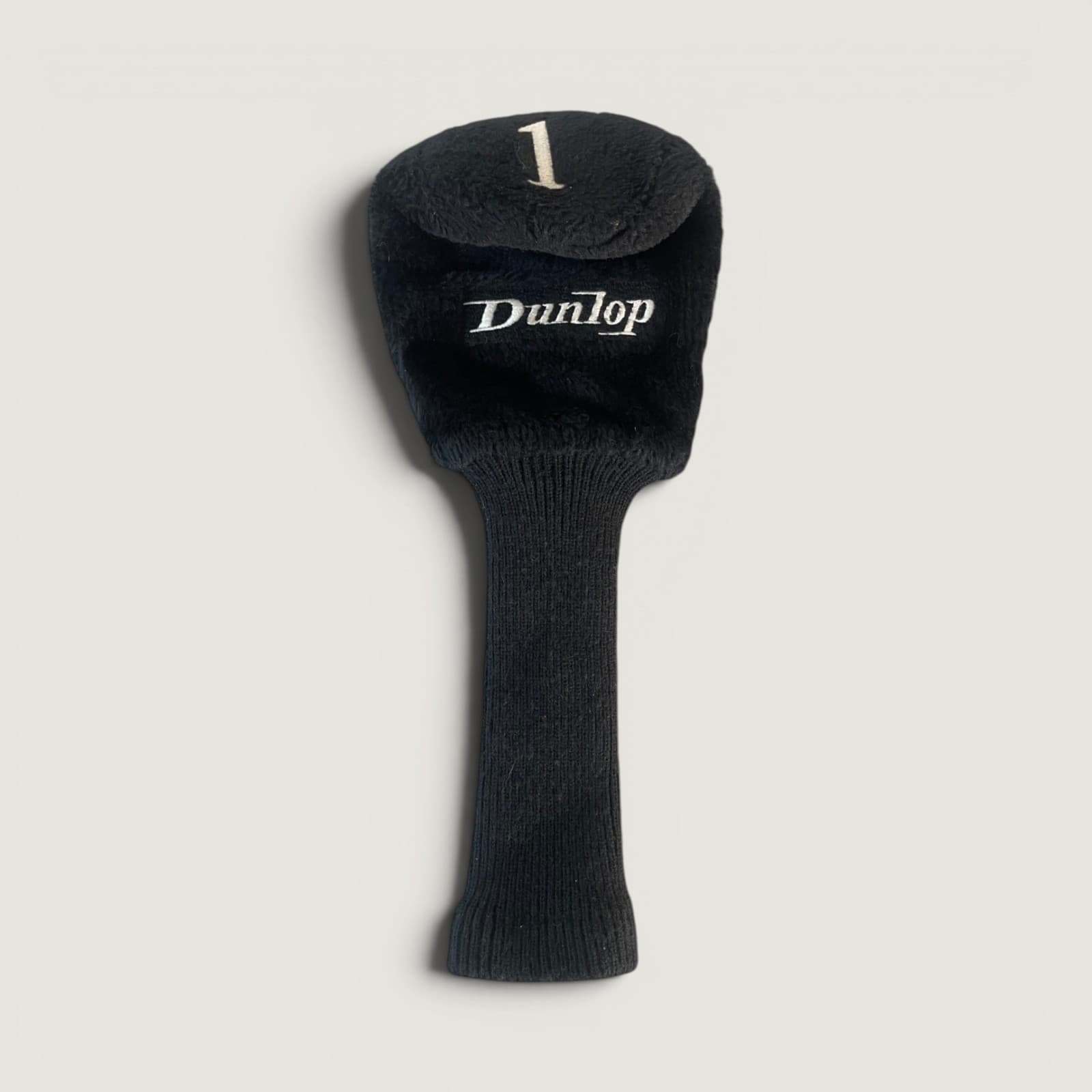 Dunlop Vintage Golf Club Headcover 1 Driver Black Red Retro Cover