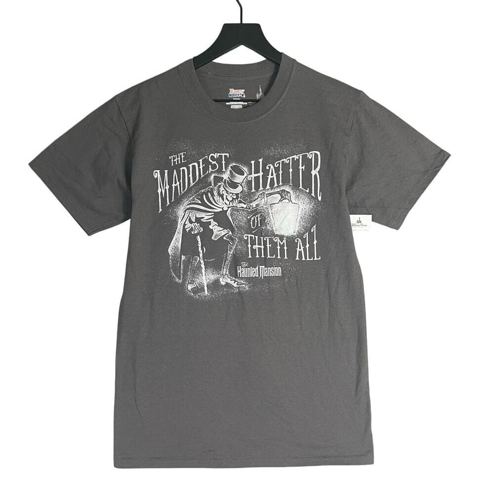 Disney Parks Haunted Mansion Maddest Hatter Tee NWT Size Small Glow in the Dark