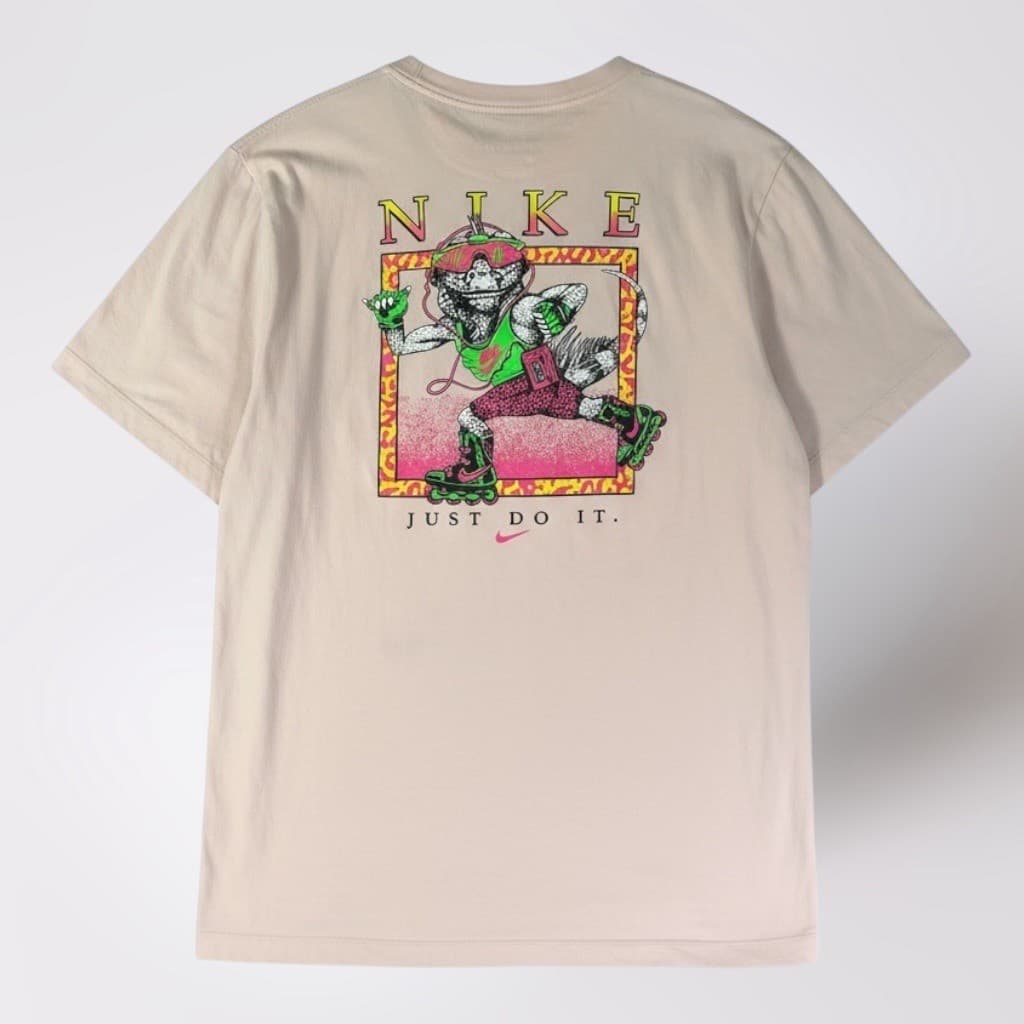 Nike Tee Mens Large Just Do It Roller Skate Lizard Graphic T Shirt