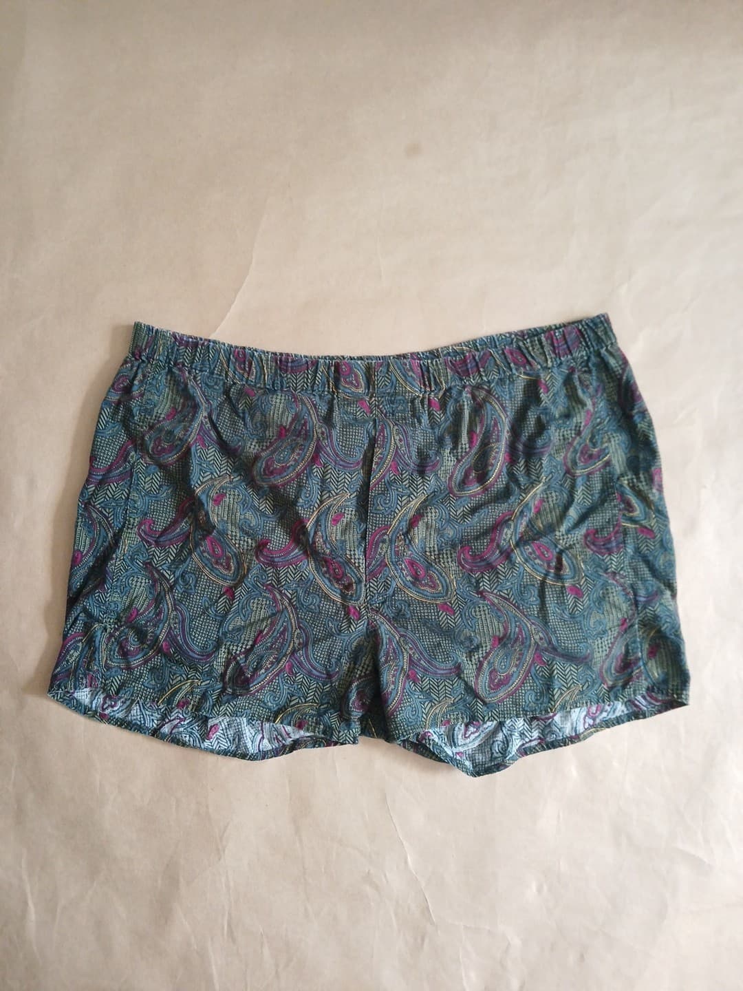 Vintage 1 London Pajama Mens SGreen Paisley 100% Cotton Luxury Classic
