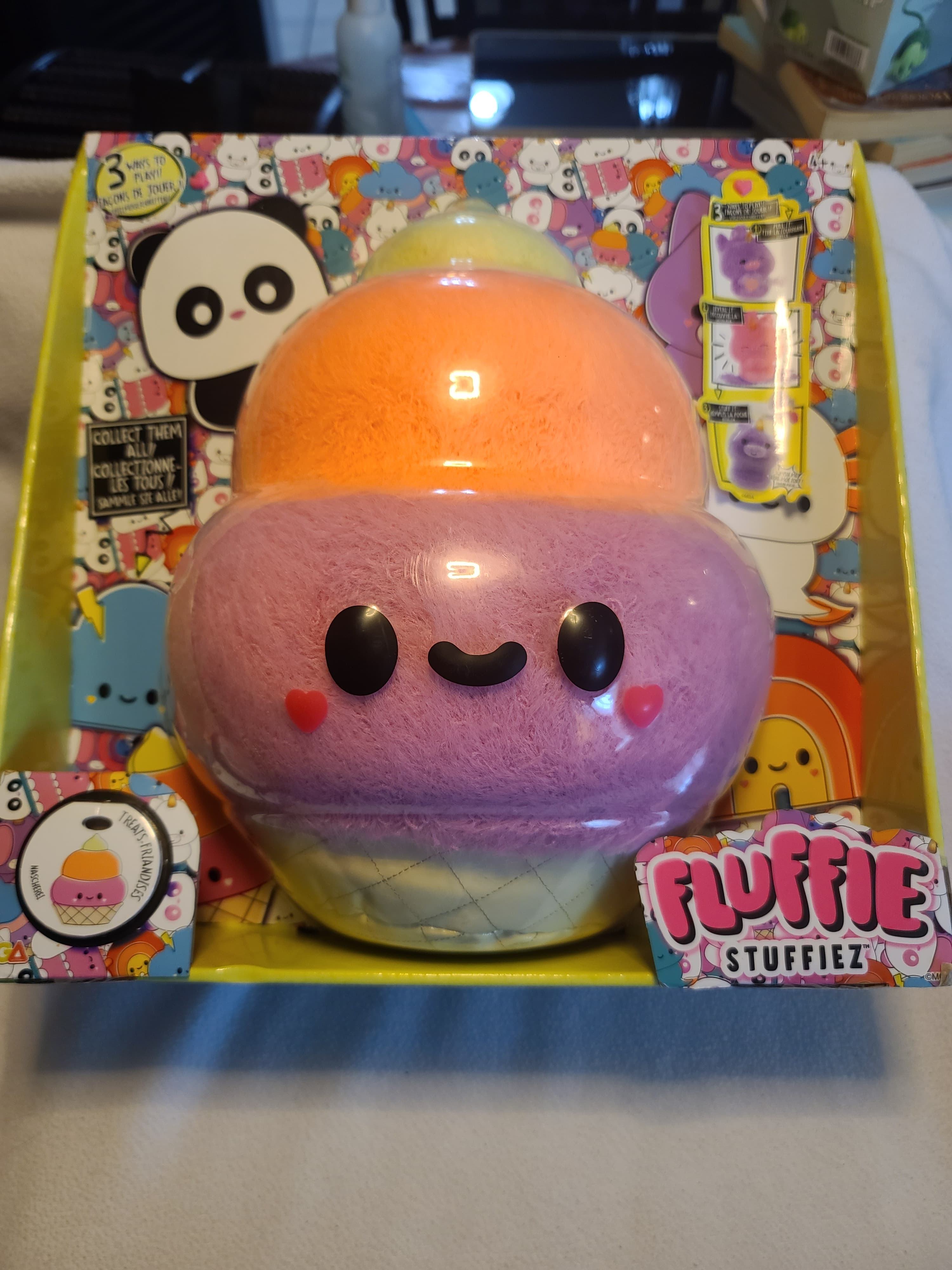 MGA Fluffie Stuffiez Large 11" Ice Cream Plush Surprise Reveal ASMR Toy New