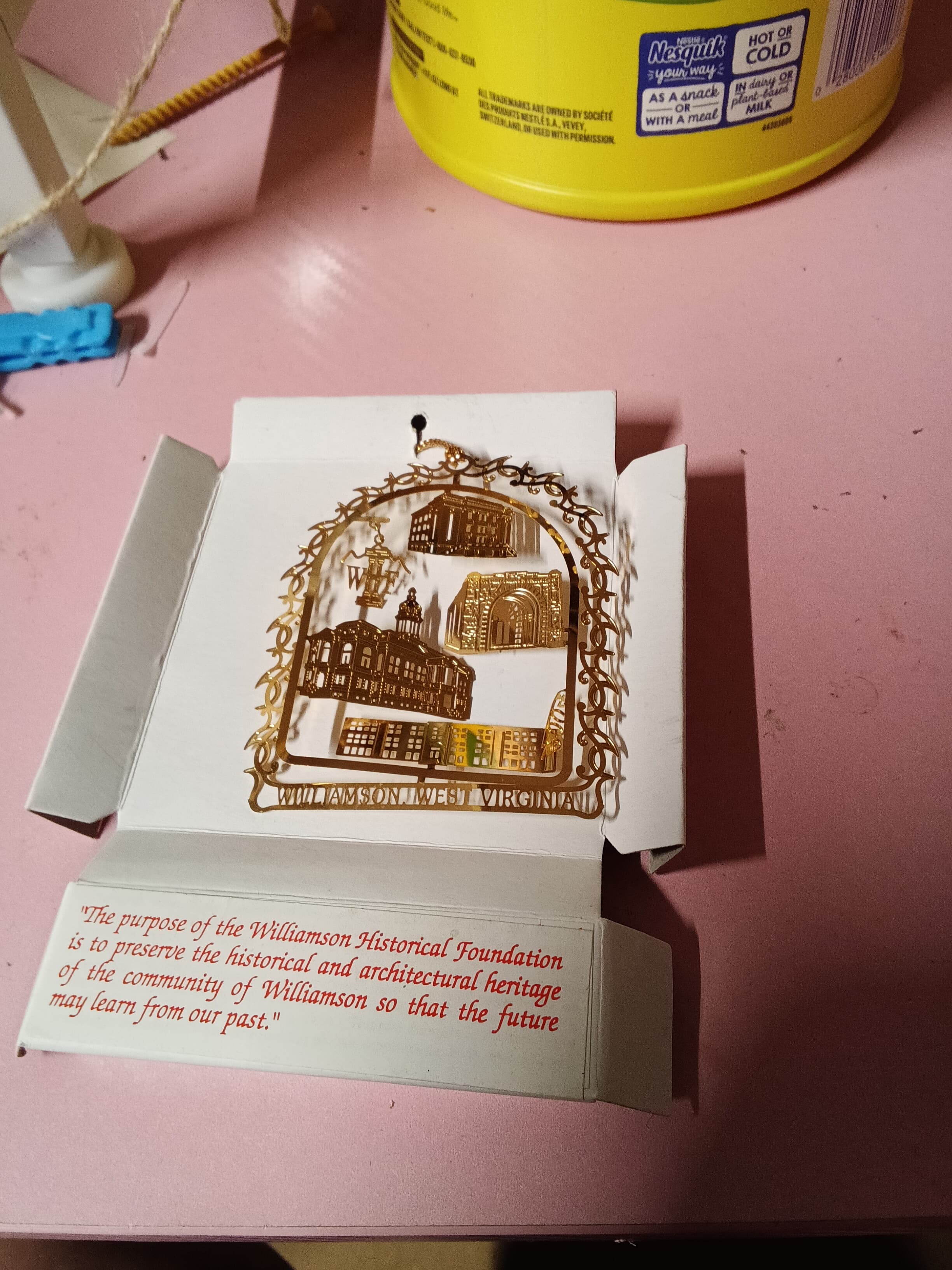 Nations treasure Williamson Historical Foundation Ornament