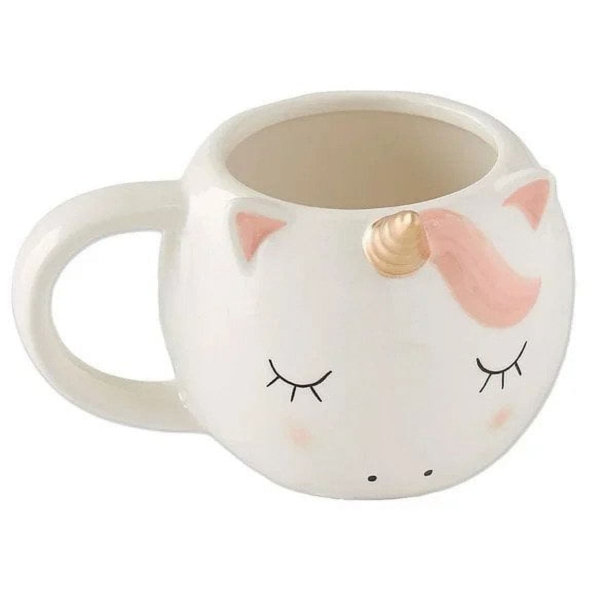 Design Imports Unicorn Drinking Mug Gold Pink White Unique Coffee Cup