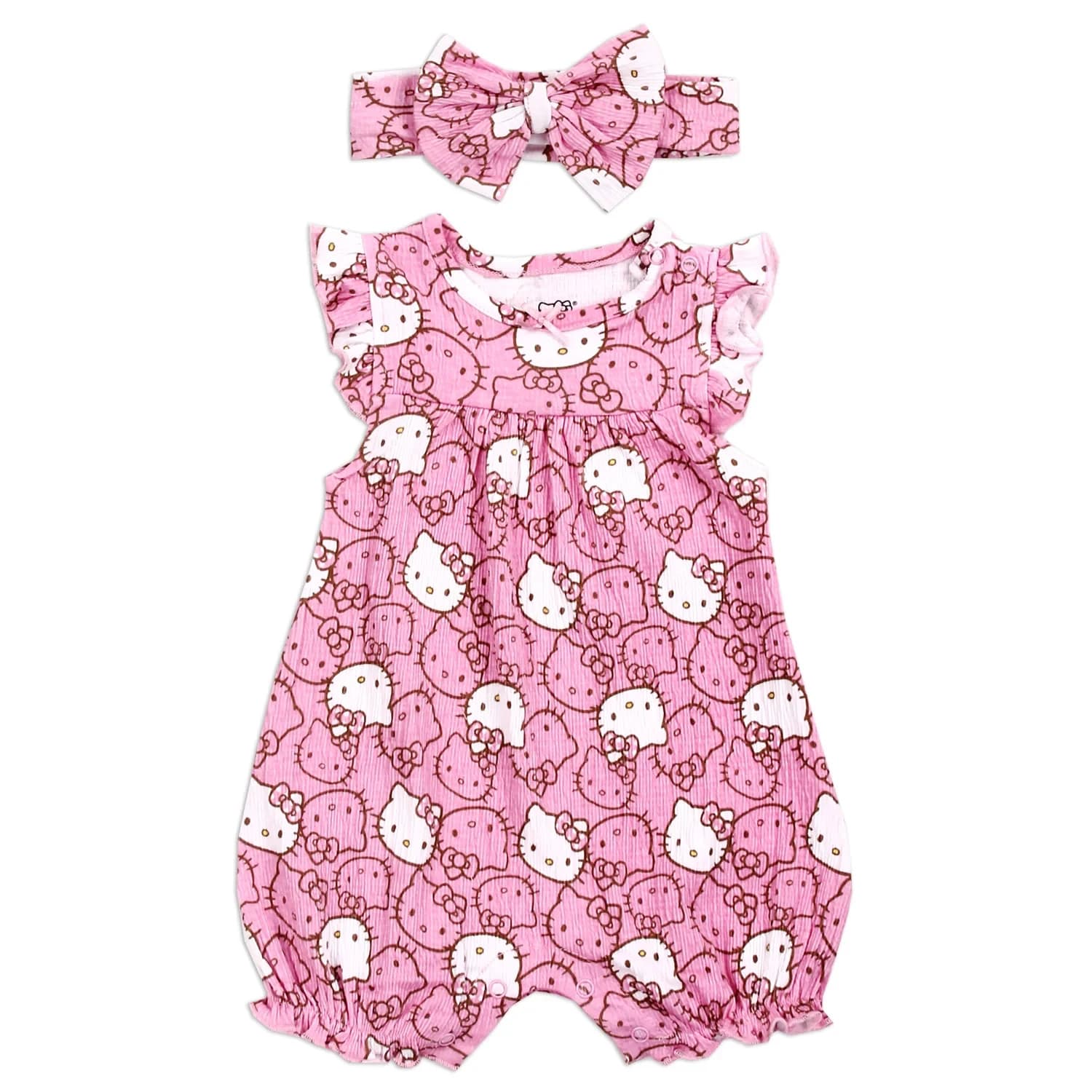 Hello Kitty Baby Bodysuit Matching Headband, Pink NWT Sanrio Sz 3-6 Months